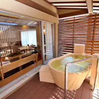 Kamar dengan pemandian terbuka 【Kokoro Manzuki】