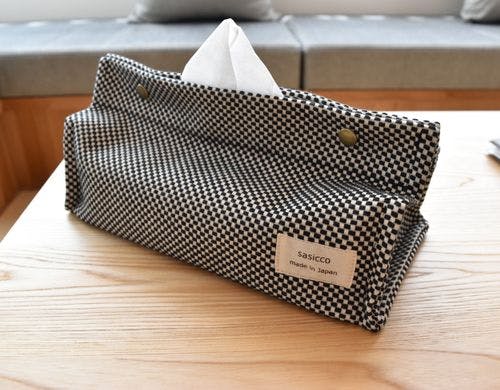 三河木綿のティッシュケース