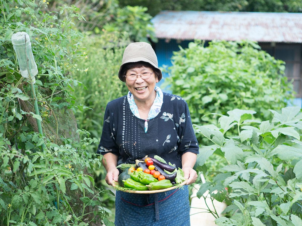 ・女將親自栽培無農藥的自家製作物。