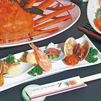 *ตัวอย่างอาหารเย็น / หรูหรา! ปูหนึ่งตัวต่อคน!