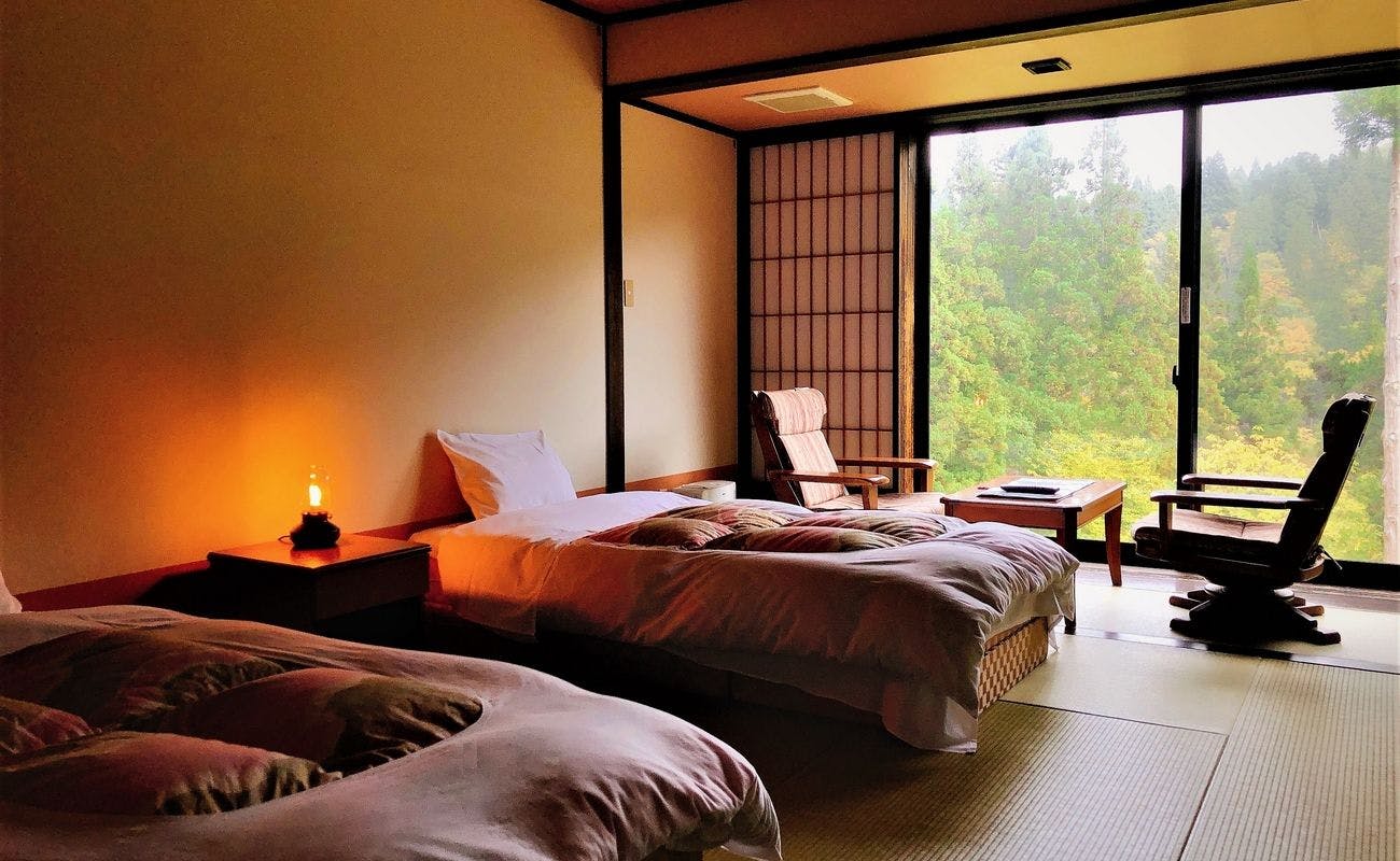 1F ห้องพักแบบญี่ปุ่นโมเดิร์นเตียงคู่ (เตียงเดี่ยว)