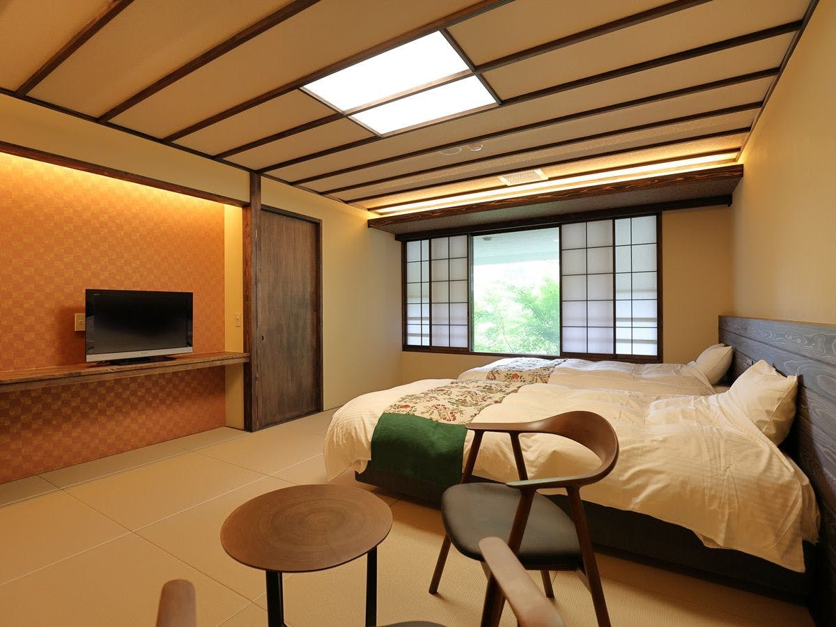 ■【น้ำพุร้อนพร้อมห้องอาบน้ำในตัว】ห้องคู่สไตล์ญี่ปุ่นโมเดิร์น ※ตัวอย่าง