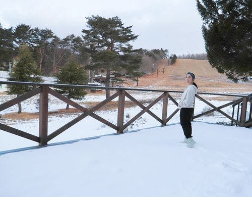 【テラス】冬は真っ白な雪景色！