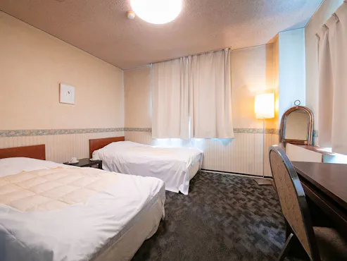 ■ห้องเตียงคู่พร้อมห้องน้ำและห้องสุขา■