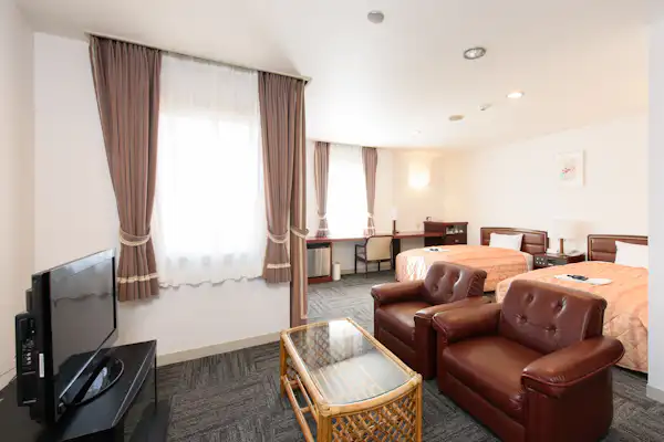 Deluxe Twin/ปลอดบุหรี่★กว้างขวาง 40 ตร.ม.