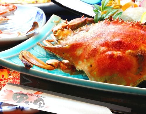 大ぶりの茹で渡り蟹