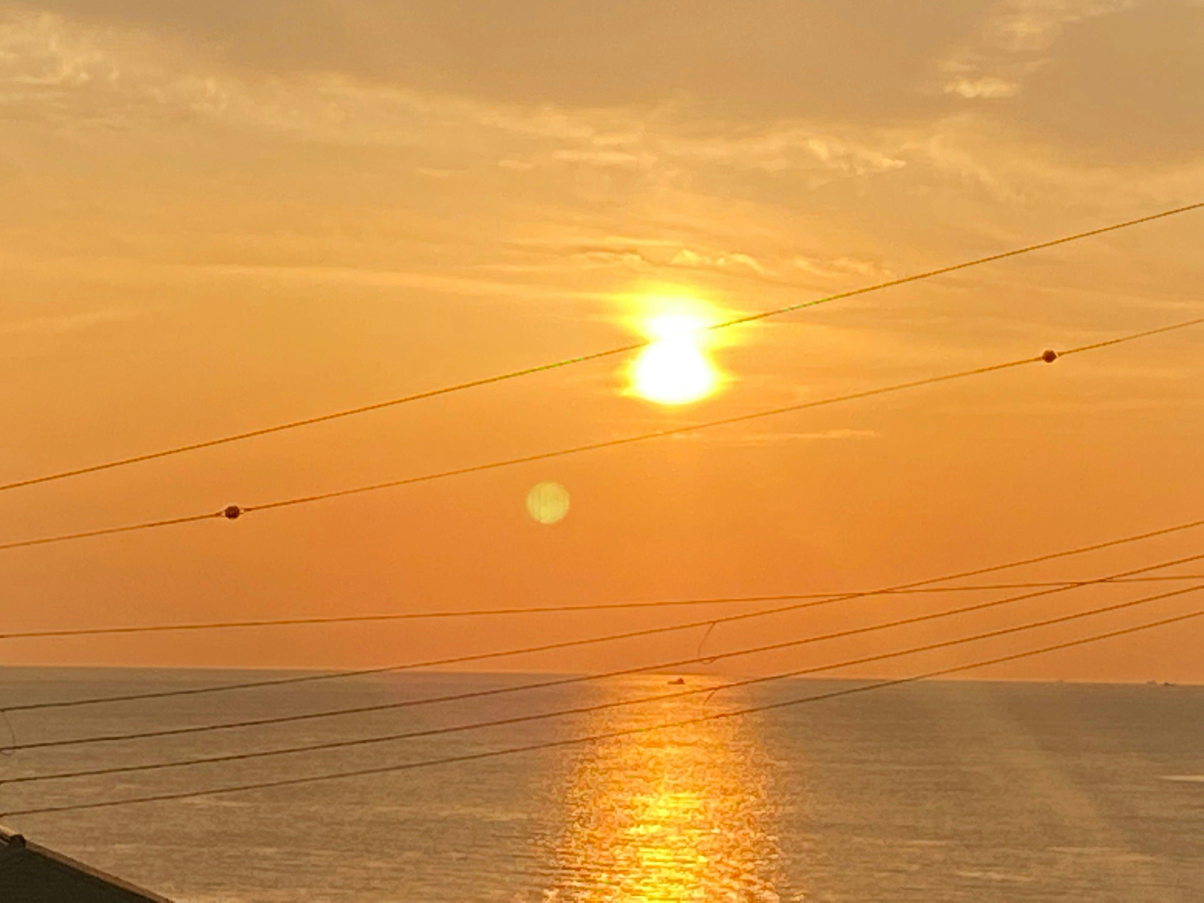 On sunny days, you can enjoy the sunset.