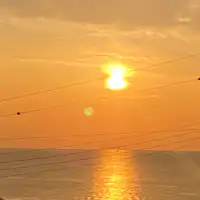 On sunny days, you can enjoy the sunset.