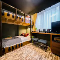 ห้องพักสำหรับ 4 ท่าน (13 ตารางเมตร / เตียงสองชั้น 2 เตียง)