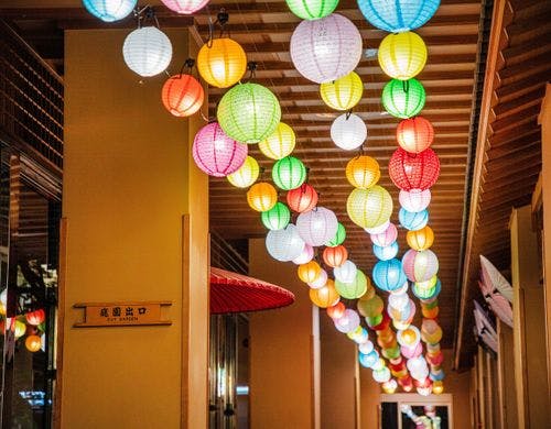 【館内・夜】啄木亭の映えスポット！