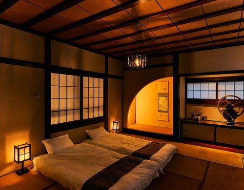 窓からの緑が美しいお部屋