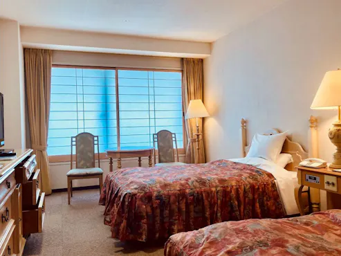 *【ห้องสไตล์ตะวันตก (ห้องเตียงคู่)】ฝั่งภูเขา