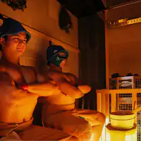 남성 전용 목욕탕!! 고온 사우나실!!