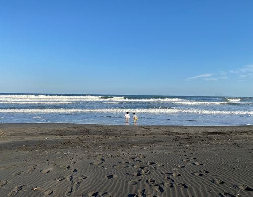 砂浜はコテージの目の前です