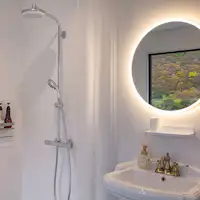 ห้องพักประเภท C: ฝักบัวและอ่างล้างหน้า