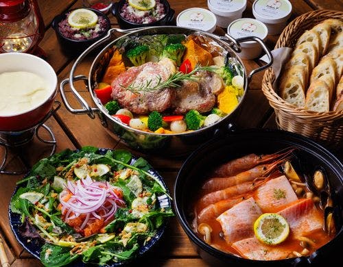 白馬豚と信州野菜のダッチオーブン