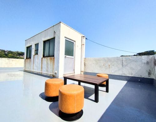 専用屋上が気持ちいいです。