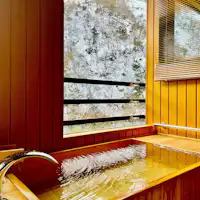 노천탕 딸린 화양실 내부 사진