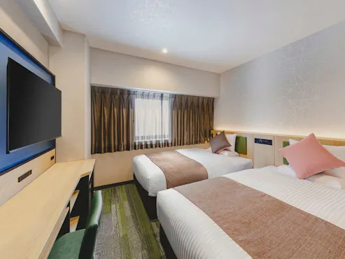 【ปรับปรุงใหม่】ห้องพักแบบเตียงคู่มาตรฐาน