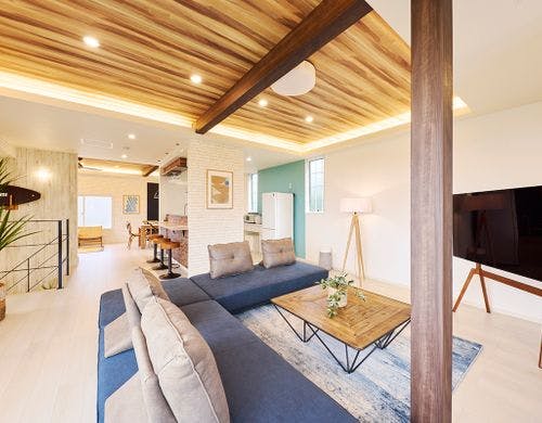 カリフォルニアスタイルインテリアが随所に