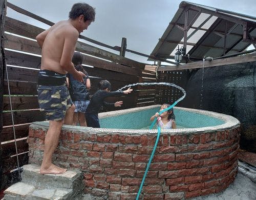 水風呂◇家族で水遊びにも！