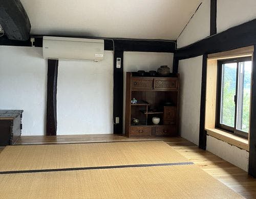 お部屋から琵琶湖夕日