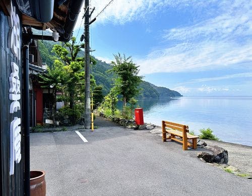 目の前に広がる琵琶湖