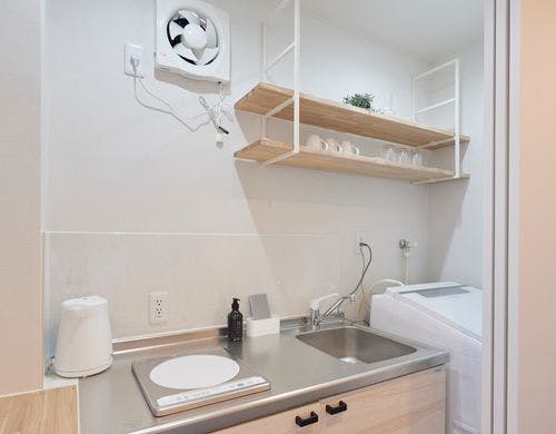 全室キッチン・調理器具付きです