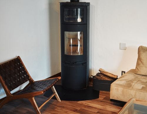 リビングダイニング暖炉