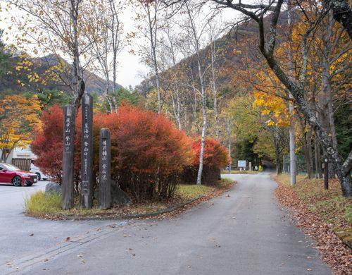 【登山口】紅葉に包まれる登山道