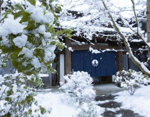 雪化粧のエントランス