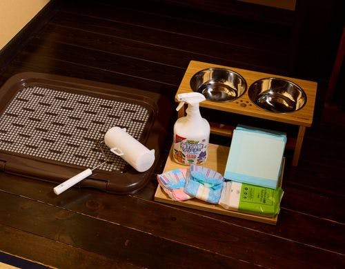 客室にご用意 わんちゃん用アメニティ