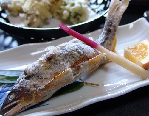 天然鮎の塩焼き