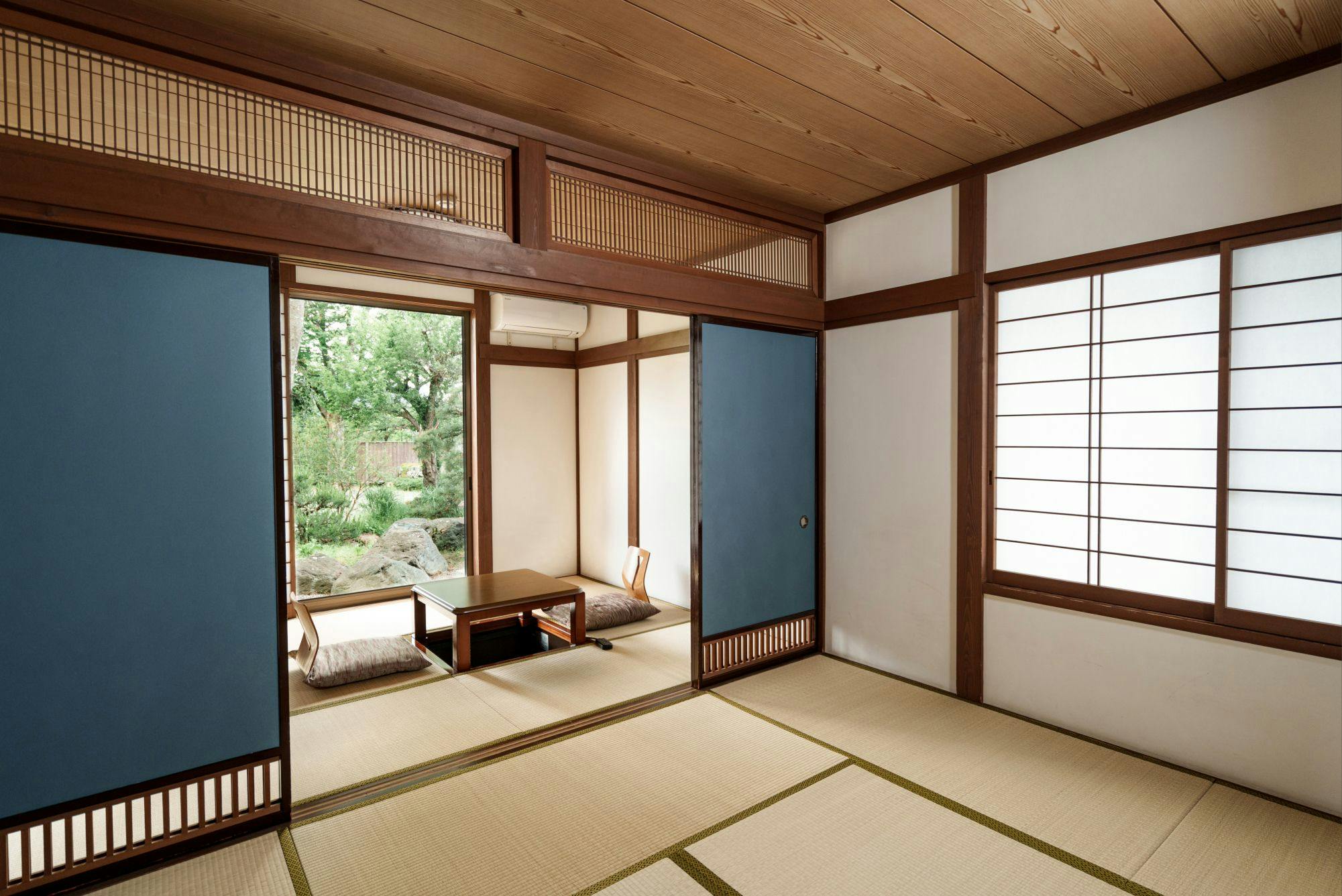 Two connected 14-tatami Japanese-style rooms