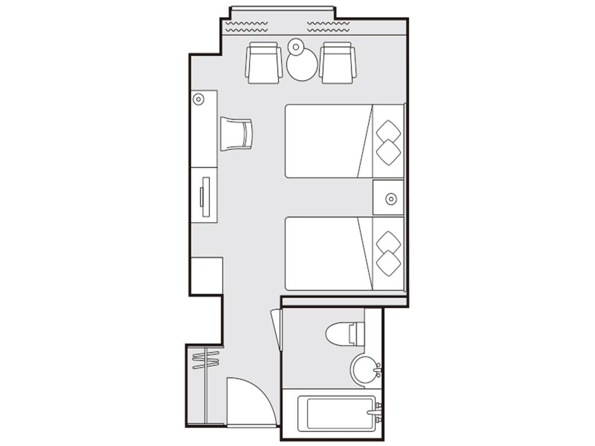 コンフォートツイン 24平米 間取り図