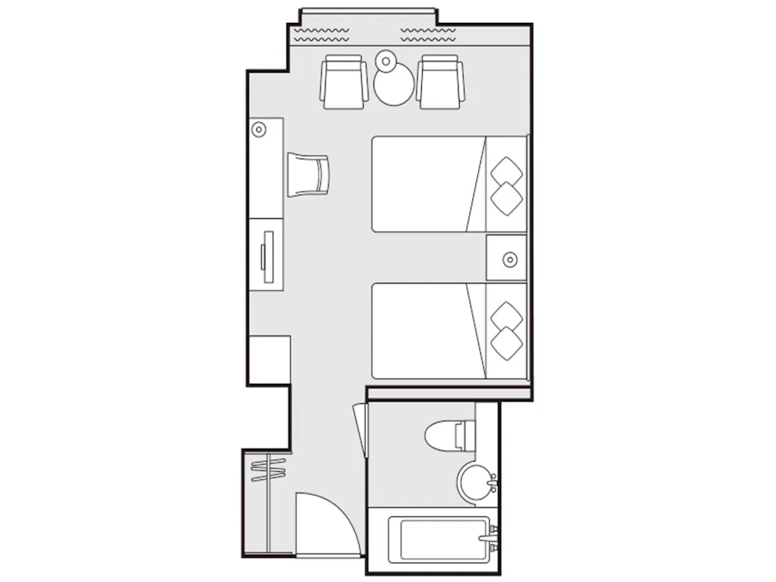 コンフォートツイン 24平米 間取り図