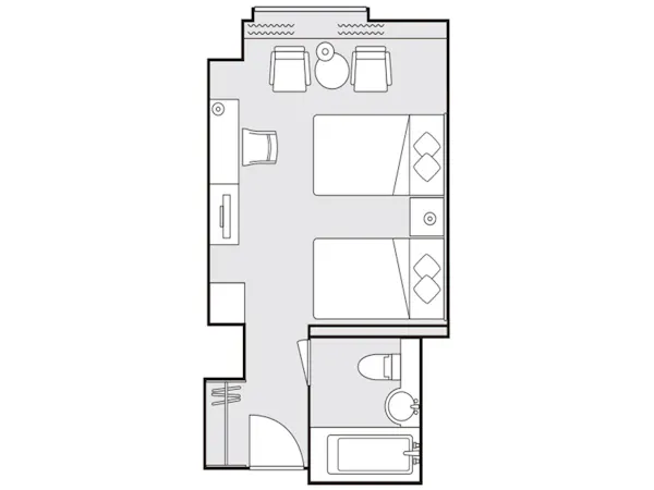 コンフォートツイン 24平米 間取り図