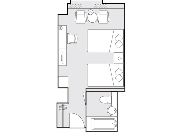 コンフォートツイン 24平米 間取り図