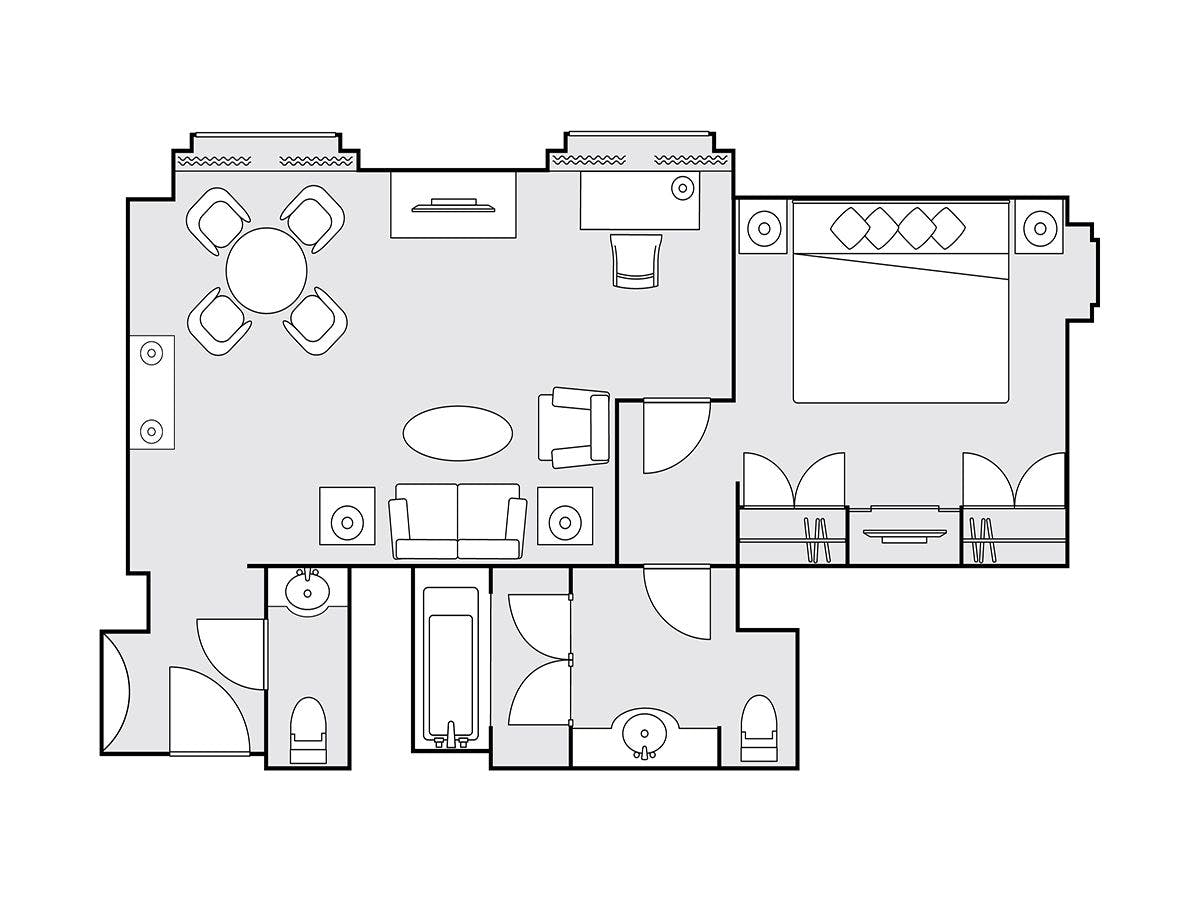 スイートダブル 間取り図