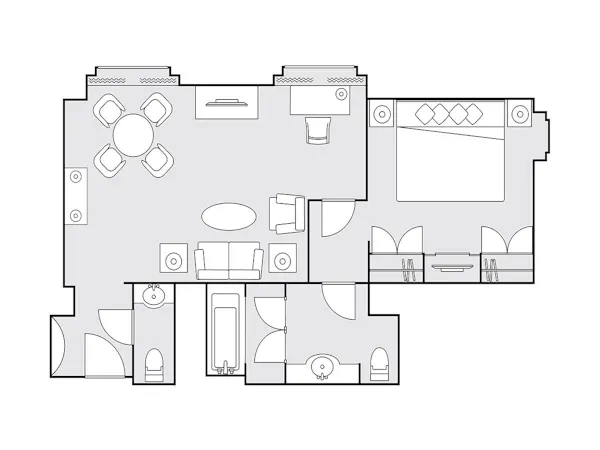 スイートダブル 間取り図
