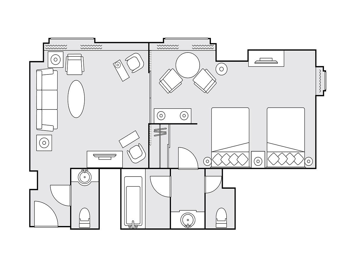 スイートツイン 間取り図