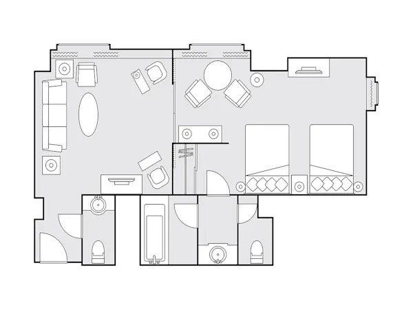 スイートツイン 間取り図