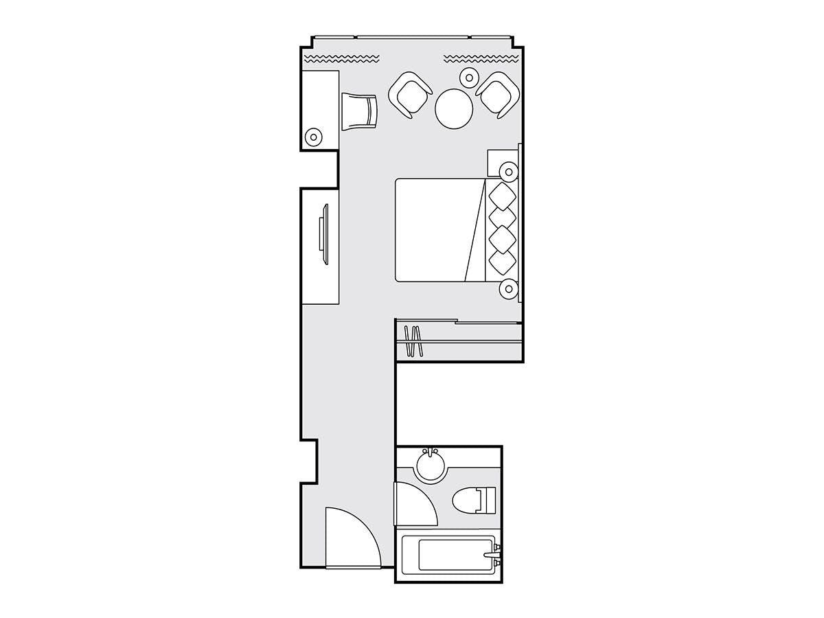 クラシックスーペリアダブル30平米間取り図