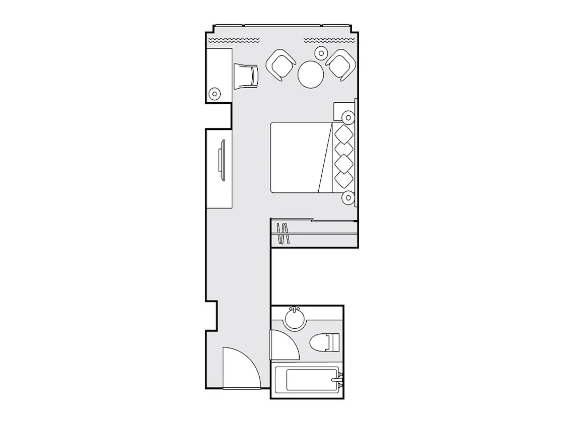 クラシックスーペリアダブル30平米間取り図