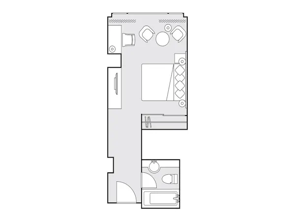 クラシックスーペリアダブル30平米間取り図