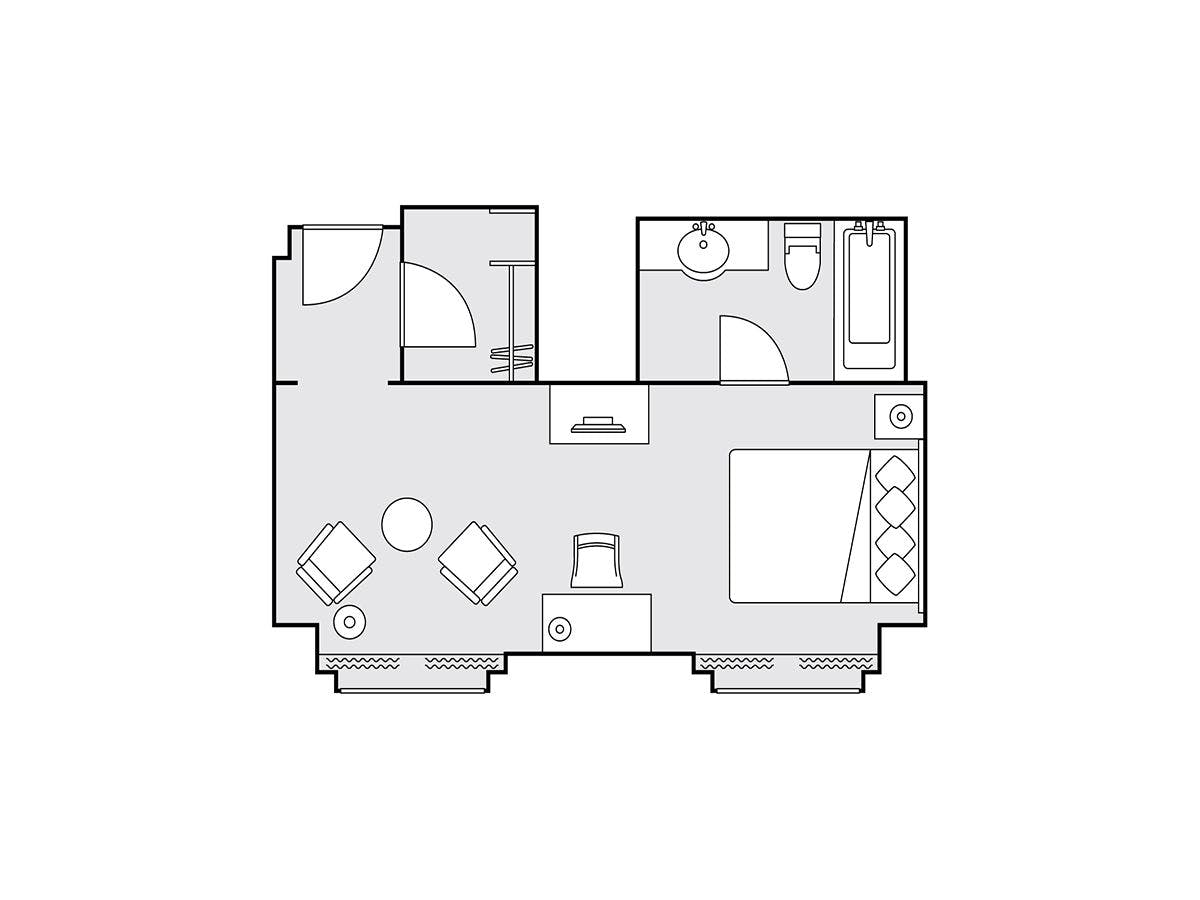 クラシックプレミアムダブル36平米間取り図