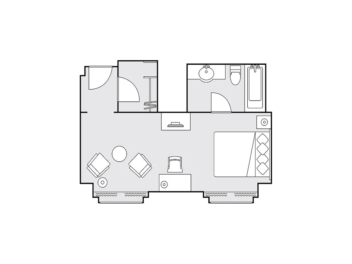 クラシックプレミアムダブル36平米間取り図