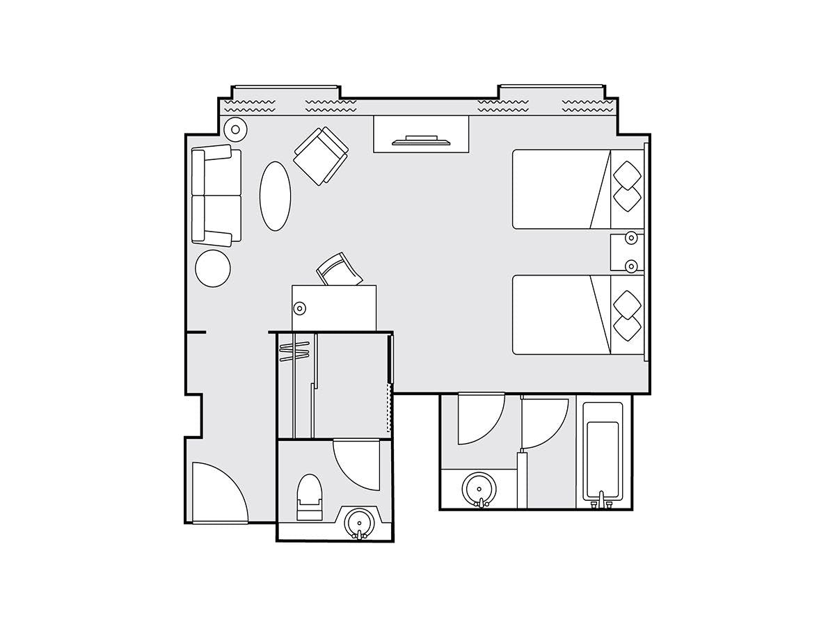 ｸﾗｼｯｸﾗｸﾞｼﾞｭｱﾘｰﾂｲﾝ 48平米 間取り図