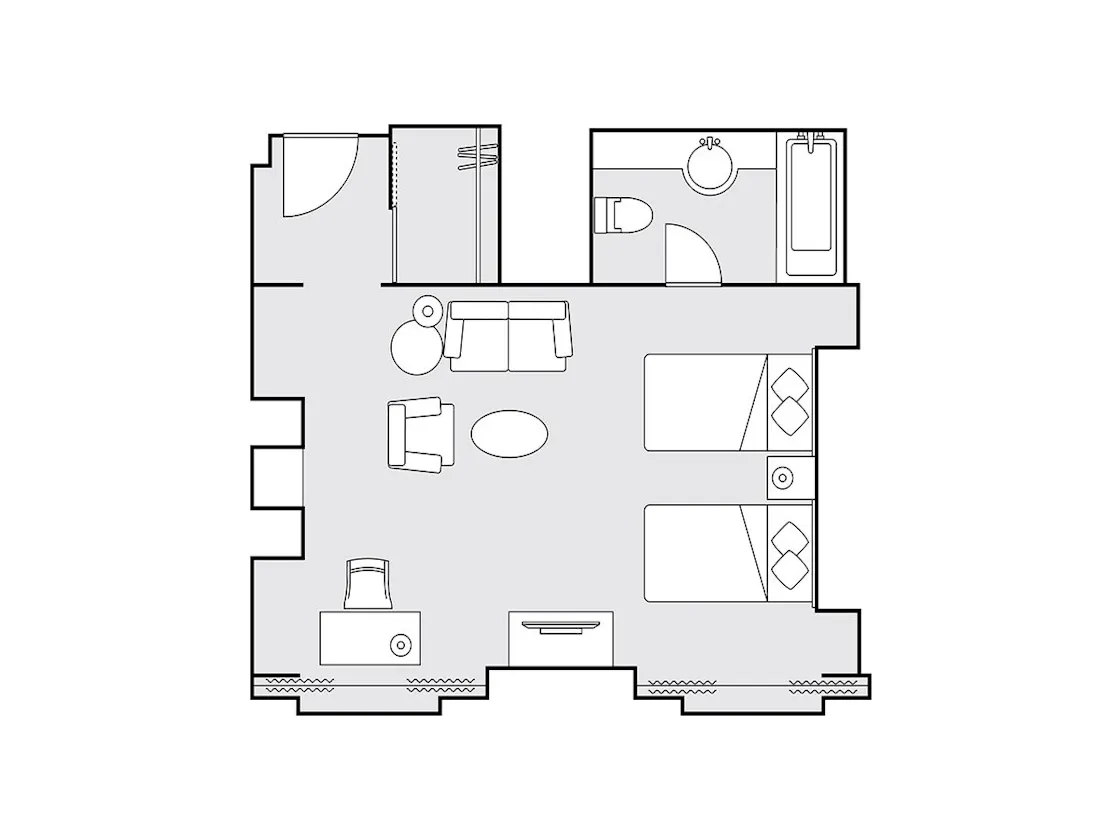 クラシックエレガントツイン 48平米 間取り図