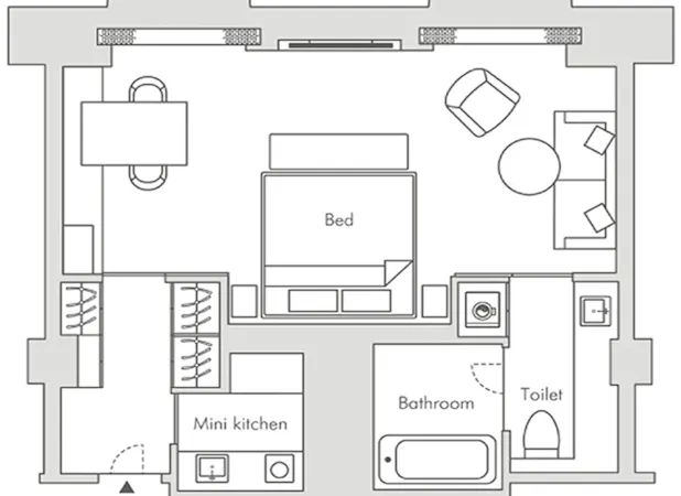エスパシオデラックスダブル 48平米 間取り図